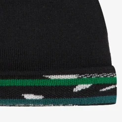 Discount Boys' Black Graphic Reversible Knit Beanie Child Accessories
