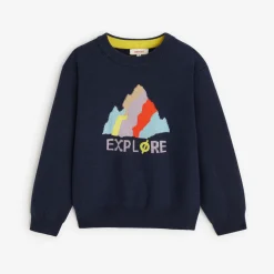 Outlet Boys' Grey Knitted Sweater Child Cardigans & Sweaters