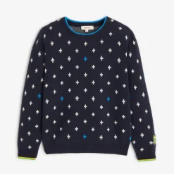 Outlet Boys' Navy Blue Knitted Sweater Child Cardigans & Sweaters