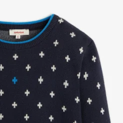 Outlet Boys' Navy Blue Knitted Sweater Child Cardigans & Sweaters