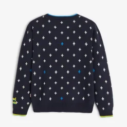 Outlet Boys' Navy Blue Knitted Sweater Child Cardigans & Sweaters