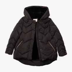Online Girl Black Quilted Parka Child Outerwear