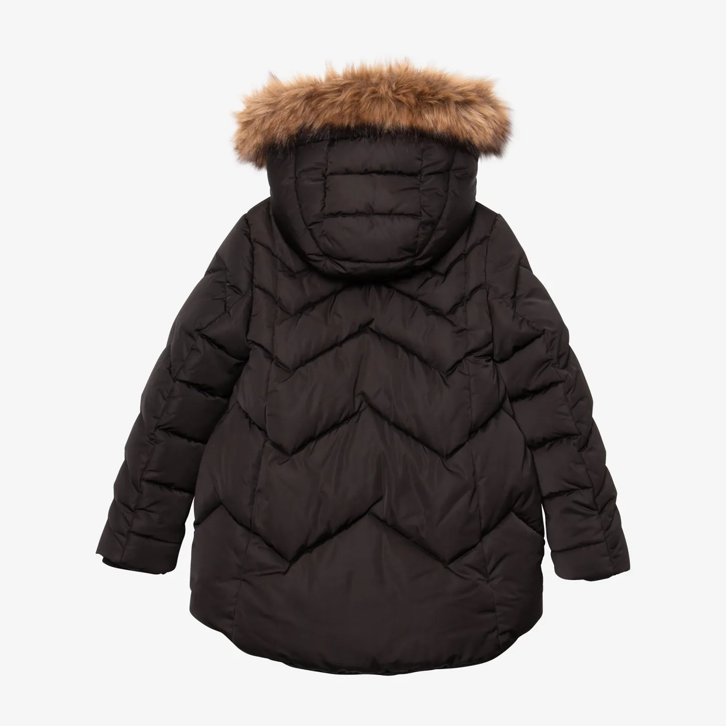 Online Girl Black Quilted Parka Child Outerwear