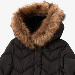 Online Girl Black Quilted Parka Child Outerwear