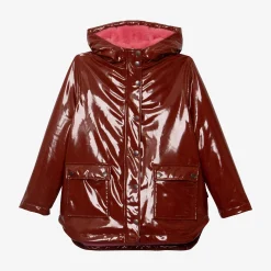 Best Girl Burgundy Waxed Raincoat Child Outerwear
