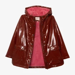 Best Girl Burgundy Waxed Raincoat Child Outerwear