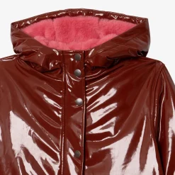 Best Girl Burgundy Waxed Raincoat Child Outerwear