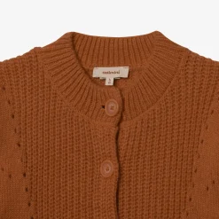 Online Girl Caramel Openwork Cardigan Child Cardigans & Sweaters