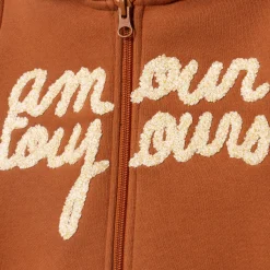 Online Girl Caramel Zip Hoodie ♡ Child Cardigans & Sweaters