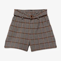 Sale Girl Check Shorts Child Pants & Shorts