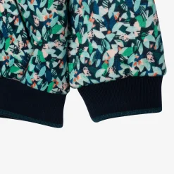 Hot Girl Floral Green Zip Hoodie Child Cardigans & Sweaters