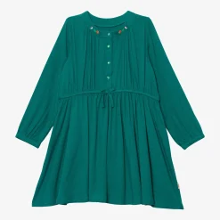 Best Girl Long Sleeve Green Dress Child Dresses & Skirts