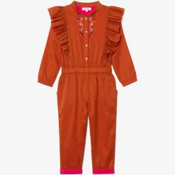 Fashion Girl Lurex Embroidered Jumpsuit Child Pants & Shorts