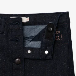Hot Girl Navy Glitter Denim Skirt Child Dresses & Skirts