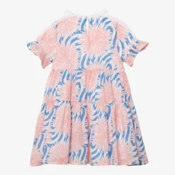 New Girl Printed Dahlias Flare Dress Child Dresses & Skirts