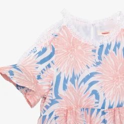 New Girl Printed Dahlias Flare Dress Child Dresses & Skirts