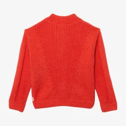 Clearance Girl Red Openwork Cardigan Child Cardigans & Sweaters