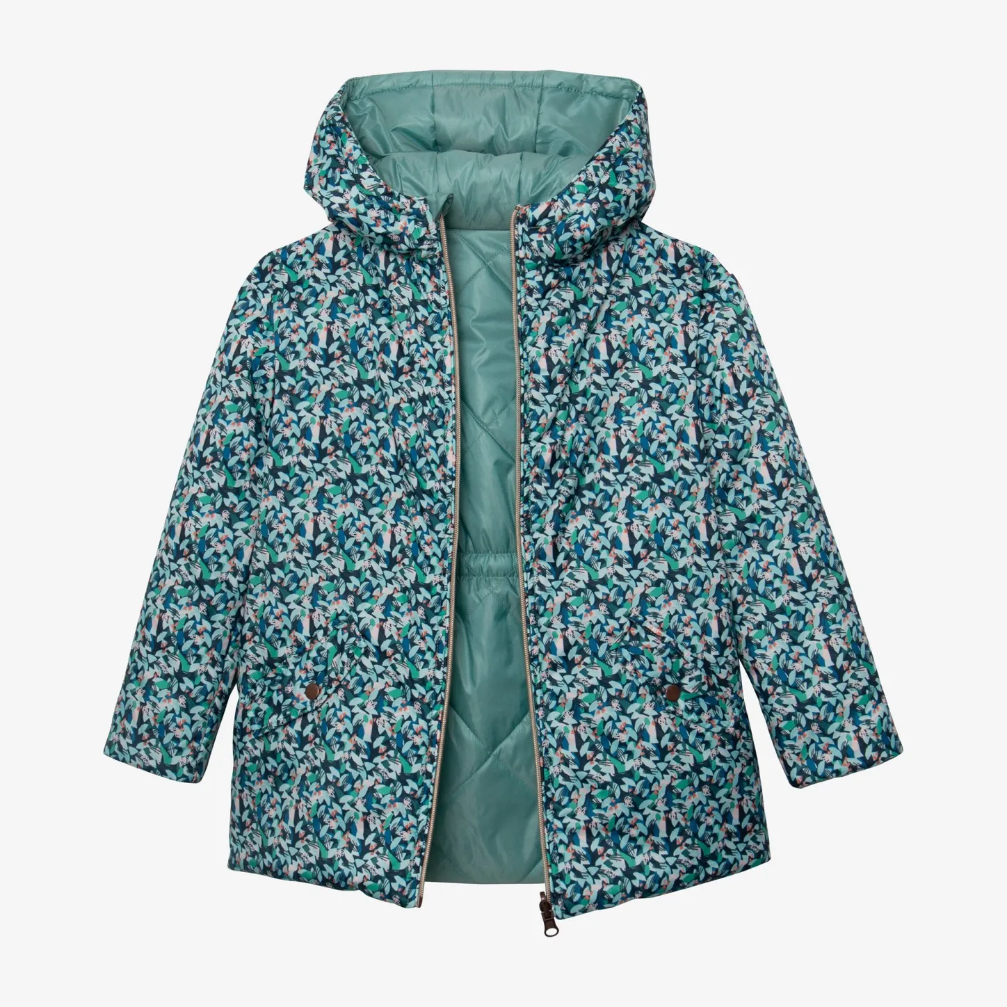 Sale Girl Reversible Puffer Coat Child Outerwear