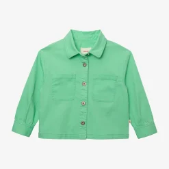 Fashion Girls' Apple Green Jacket Child Cardigans & Sweaters