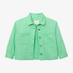Fashion Girls' Apple Green Jacket Child Cardigans & Sweaters