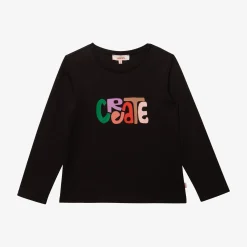 New Girls' Black T-Shirt Child T-Shirts & Tops