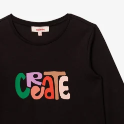 New Girls' Black T-Shirt Child T-Shirts & Tops