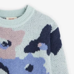 Online Girls' Blue Knitted Sweater Child Cardigans & Sweaters