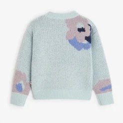 Online Girls' Blue Knitted Sweater Child Cardigans & Sweaters