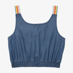 Fashion Girls' Blue Tank Top Child T-Shirts & Tops