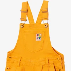Fashion Girls' Deep Yellow Denim Overalls Child Pants & Shorts