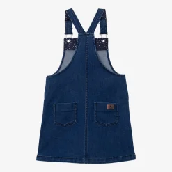 Sale Girls' Embroidered Denim Overall Dress Child Dresses & Skirts