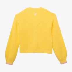 Discount Girl's Fluffy Yellow Cardigan Child Cardigans & Sweaters