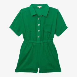 Discount Girls' Green Jumpsuit Child Pants & Shorts