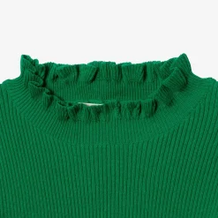 New Girls' Green Knitted Sweater Child Cardigans & Sweaters