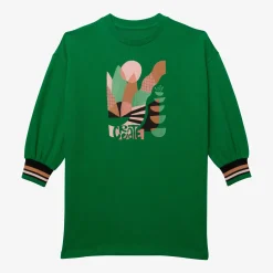 Online Girls' Green Long Sleeve Dress Child Dresses & Skirts