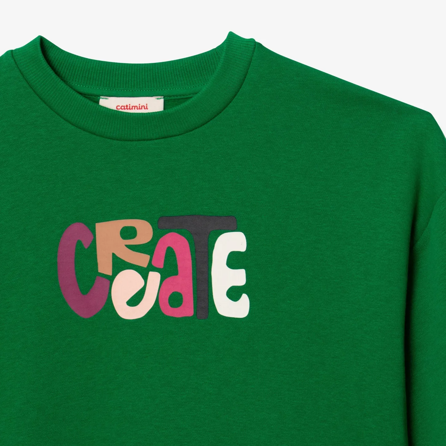Discount Girls' Green Sweatshirt Child Cardigans & Sweaters