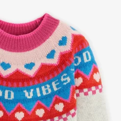 Clearance Girls' Heather Grey Knitted Sweater Child Cardigans & Sweaters