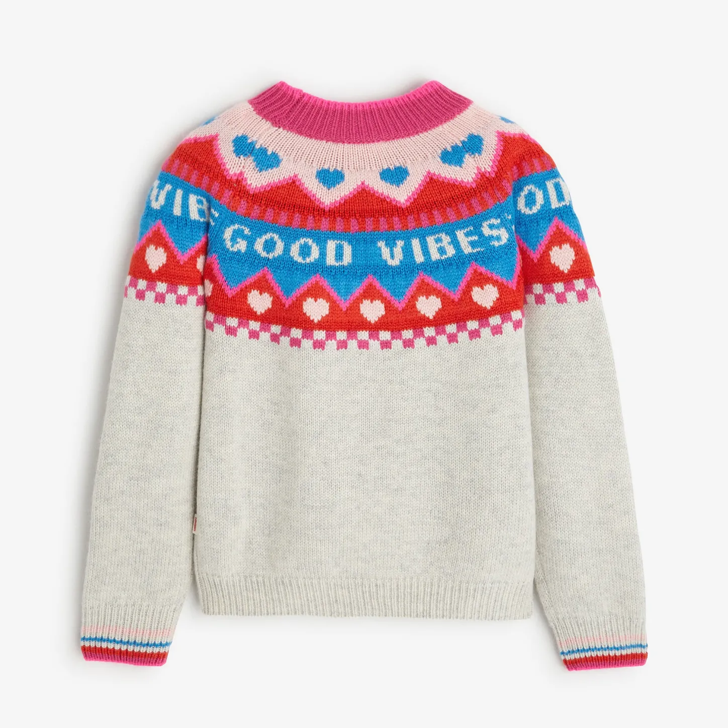 Clearance Girls' Heather Grey Knitted Sweater Child Cardigans & Sweaters