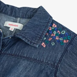 Sale Girls' Light Denim Embroidered Jumpsuit Child Dresses & Skirts