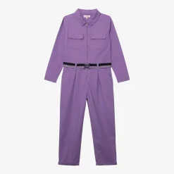 Online Girls' Long Purple Jumpsuit Child Pants & Shorts