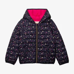 Fashion Girls' Navy Blue Bomber Jacket Child Outerwear