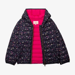 Fashion Girls' Navy Blue Bomber Jacket Child Outerwear