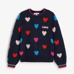 New Girls' Navy Blue Knitted Sweater Child Cardigans & Sweaters