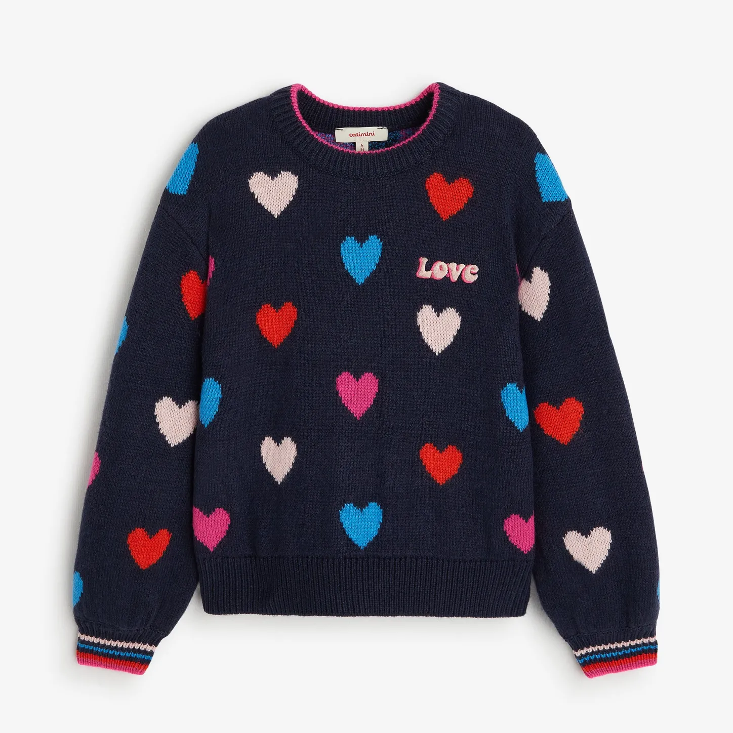 New Girls' Navy Blue Knitted Sweater Child Cardigans & Sweaters