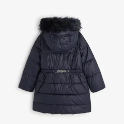 Online Girls' Navy Blue Parka Child Outerwear