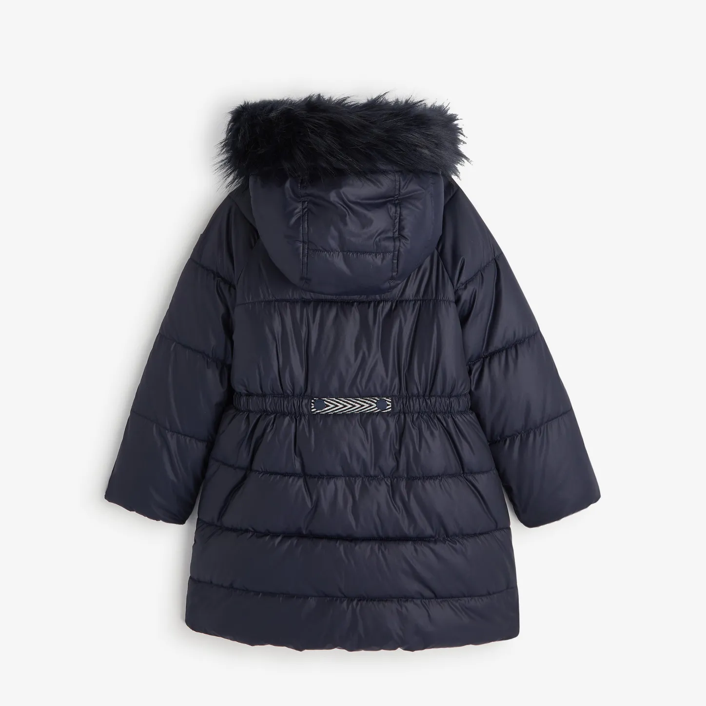 Online Girls' Navy Blue Parka Child Outerwear