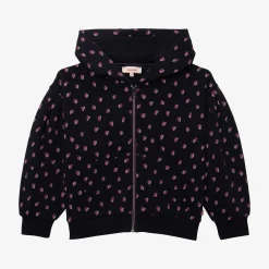 Fashion Girls' Navy Blue Zip Hoodie Child Cardigans & Sweaters