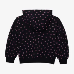 Fashion Girls' Navy Blue Zip Hoodie Child Cardigans & Sweaters