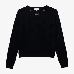 Hot Girl's Navy Openwork Cardigan Child Cardigans & Sweaters