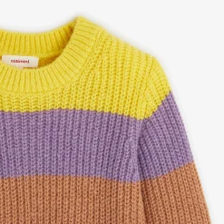 Best Girls' Neon Yellow Knitted Sweater Child Cardigans & Sweaters